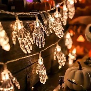 LED 유령 발쏘 인테리어 스트링 조명 공포 분위기 할로윈 램프 배터리 작동 파티 적합 1개