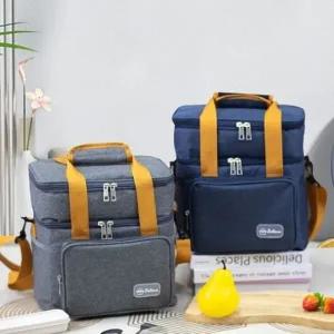 2단 보온 보냉 쿨링 아이스 박스 도시락가방 쿨러백