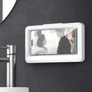 화이트 욕실 주방 방수 핸드폰케이스 스마트폰 거치대