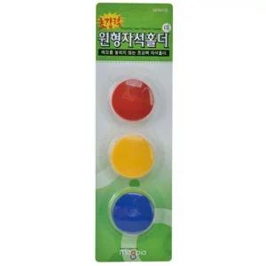 [셀러에이드]대형 원형 자석 홀더 컬러 집게 정리함 다용도 스테이플 입장