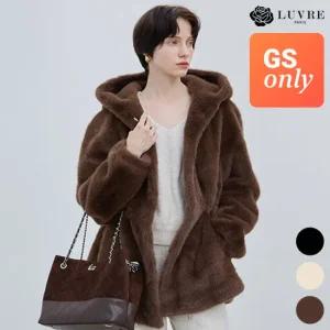 [루브르파리][GS단독] 카밀라 후드 에코퍼 밍크 모피자켓JK0008_C
