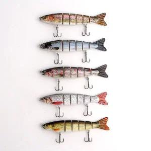 [골드스마일]6단 관절 루어 낚시 미끼 세트 물고기 모형