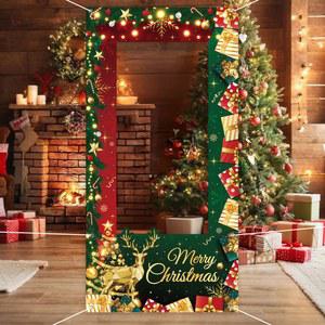 크리스마스 포토 부스 프레임 배너 파티 장식 2025 Xmas 산타클로스 사진 Navidad Natal 선물 2026