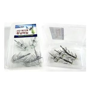 [골드스마일]ST 씨타임 2단 에기 훅 튜닝바늘 여수낚시 한치애기 바다민장대