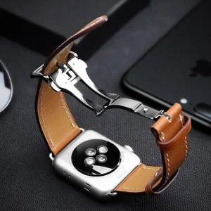 워치용 시계줄 가죽밴드 스트랩 스마트 원터치 버클 고급