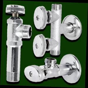 화장실 앵글밸브 세면대 변기 급수밸브 수도관 연결 배관부품 크롬도금