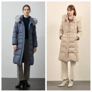 [올리비아로렌] MG01 겨울 폭스퍼 벨티드 롱 패딩 신선도원몰 VOPKD4WB111 (S42799618