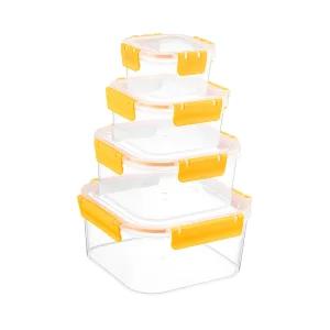 반찬통 4종 세트 비스프리 찬통 전자레인지 용기 직사각 정사각 밀폐용기 세트