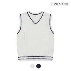 [탑텐키즈] 남아 케이블 니트 베스트MKD1ES1201