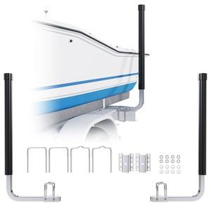 KUAFU 40-60인치 조정 가능한 보트 트레일러 가이드 폴(PVC 파이프 포함), 스키 낚시 또는 요트 트레일러는 최대 3인치 x 4-1/4인치 높이의 프레임과 호환됩니다