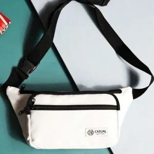 ( )캐주얼 여자 힙색 학생 슬링백 가방 아이보리