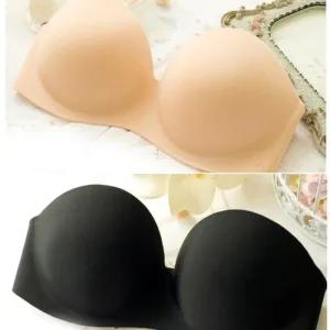 [피커]볼륨업 글램 살색 튜브탑 무늬브라 백리스 웨딩브라