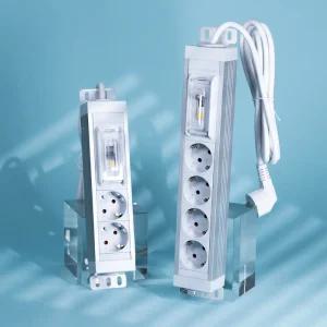 파워존 서버탭 고용량 알루미늄 멀티탭 누전차단 4구 콘센트