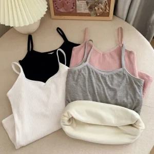 [지앤지] OA 융기모끈나시 기모골지끈나시 속기모 골지끈나시 이너웨어 스판끈나시 여성끈나시