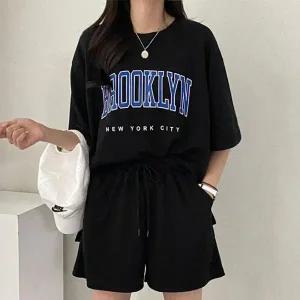 [골드스마일]여성 트레이닝 레터링 여성반팔티 여성예쁜티 반