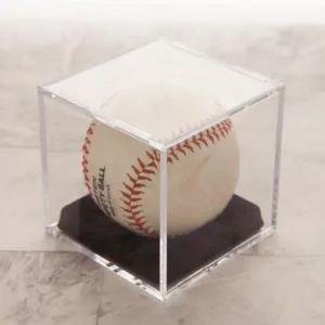 [골드스마일]야구 사인볼 진열용 아크릴 보관 케이스 공받침 포함