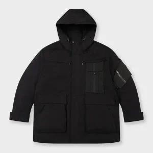 [롯데백화점]본 시베리아구스 후드 쉘파카 점퍼 블랙 BN3WJP478BK