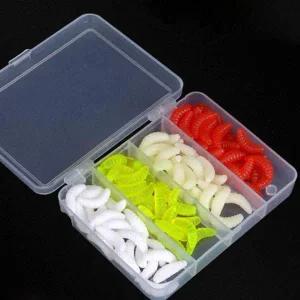 [골드스마일]빙어 송어 루어용 웜 미끼 찌 낚시 구더기 세트