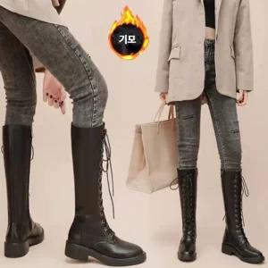 [S55B6B4]캐주얼 워커힐 레이스업 여성 롱부츠