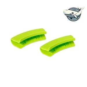 고품질 주방용 논슬립 실리콘 손잡이 그린 조리용 안전 주방 냄비손잡이 냄비집게 미끄럼방지 WFH8XEB