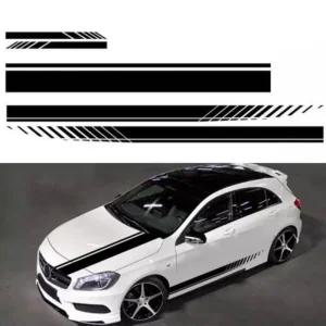 스트라이프 세트 차량용 포인트 스티커5p 1set 블랙 스포츠카 자동차 데칼 튜닝