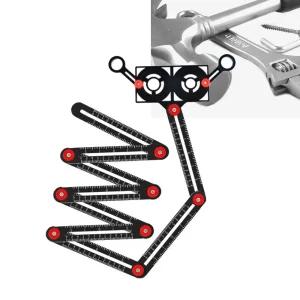 타일 모양 측정 목공 재단 마킹 각도 자 9관절 공구 곡선 연귀 틈새게이지 각도기