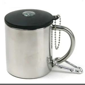 [셀러에이드]2중스텐컵 등산컵 이중구조 등산용스텐컵 휴대용220ml컵