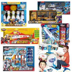 헬로카봇 소방 경찰 헬리콥터 볼링놀이 플레이세트 카고점보 트레일러 드럼세트