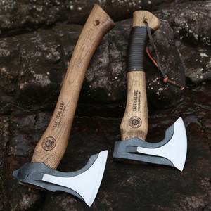 야외용 도끼 러시아 토마호크 캠핑 나무 절단용 고망간강 단조 긴 손잡이