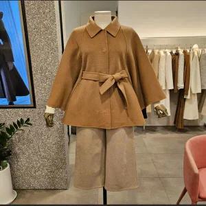 JIGOTT 울 캐시미어 케이프 코트 [JRAE0CTC33]