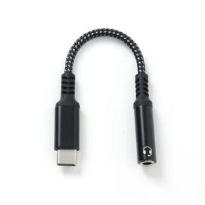 USB C타입 to 3.5mm 이어폰 변환 젠더 - 블랙/TYPE-C/스마트폰/오디오/연결잭/연결/스테레오/휴대용/간편