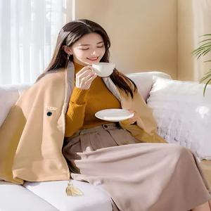 USB 발열담요 입는 블랭킷 망토 캠핑 발열 차박 휴대용 전기담요