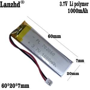 1-12pcs 3.7V 1000mAH 702060 폴리머 리튬 이온/리튬 이온 배터리 장난감 보조베터리 GPSmp3mp4