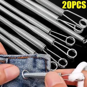20/1개 로프 스레딩 도구 구부릴 수 있는 스프링 드로우스트링 스레더 클립 금속 바지 후드티 DIY 재봉 액