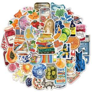 50PCS 레트로 복고풍 엔틱 가구 동물 일 용품 낙서 스티커 전화 케이스 노트북 스케이트 보드 워터 컵