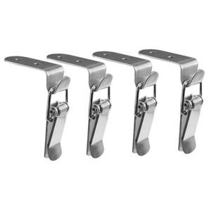 오리 마우스 버클 후크 잠금 스테인레스 스틸 용수철 로드 드로우 토글 래치 클램프 실버 걸쇠 캐치 A 90