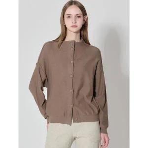 [하프클럽/]하이넥 캐시미어 니트 가디건 (택가격 159000원)