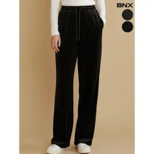 [하프클럽/]여성 벨벳 와이드 밴딩 팬츠