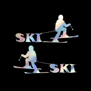 자동차 064 스키 포인트스티커 2개3세트특이한 인테리어 꾸미기 재미있는 레터링 익스 튜닝 차량 주유구