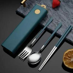 [하프클럽/셀러허브_여성트랜드패션]휴대용 수저포크젓가락 세트 수저통