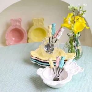 [하프클럽/셀러허브_여성트랜드패션]빈티지 집들이선물 베어 스푼 포크 (4