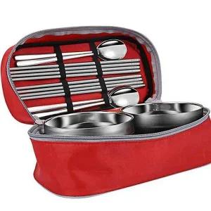 [하프클럽/셀러허브_여성트랜드패션]레드 캠핑랜드 식기 수저 캠핑 4인세트