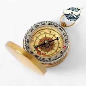 [하프클럽/셀러허브_여성트랜드패션]방향 안내 구리케이스 수첩 나침반 탐