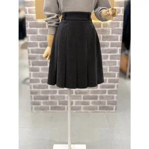 [레코브](김해점)기모 주름 미니스커트(LC31F1SK502X)