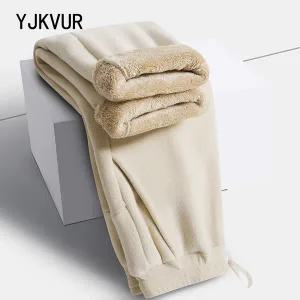 바이크 바지 모터사이클 팬츠 라이딩 방한 YJKVUR 유니 2025 겨울 빅사이즈 남성 여성 양털 라이너 Drawstr