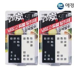 [NS홈쇼핑]탈취탄 냉장고 듀얼 탈취제 55gx2입 X 2개 (흑백에디션)[35592169]