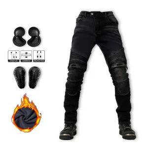 바이크 바지 모터사이클 팬츠 라이딩 방한 겨울용 오토바이 케블라 블랙 진 탄력성 모터크로스 남성 장비