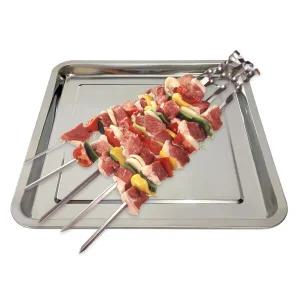 스텐 쟁반 특대형 스테인리스 트레이 사각 메탈 철제 밧드 베이킹 튀김 접