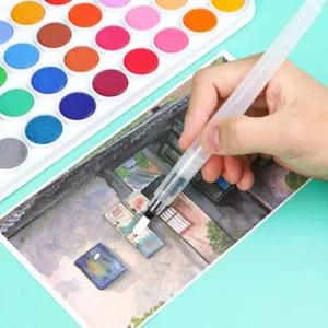 미술붓 물통일체형 수채화 붓 펜 6mm