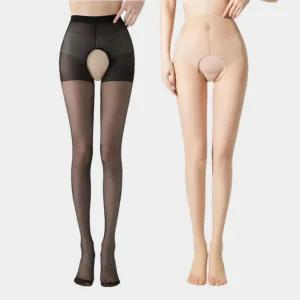 조임없는 밑트임 오픈 뚫린 팬티 스타킹 2컬러